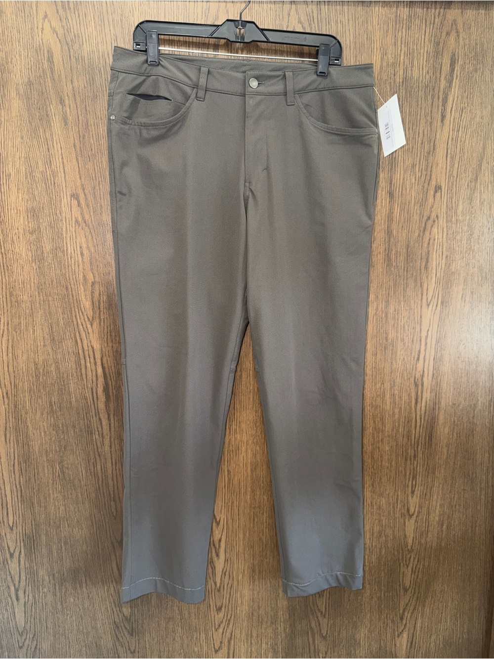 Lululemon ABC 5-Pocket Pants Men’s Size 33 Gray Taupe Stretch Warpstreme